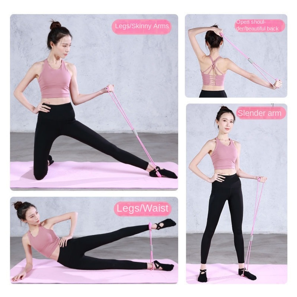 Yoga Fitness At Home - 6개 튜브 저항 밴드 세트, 폼