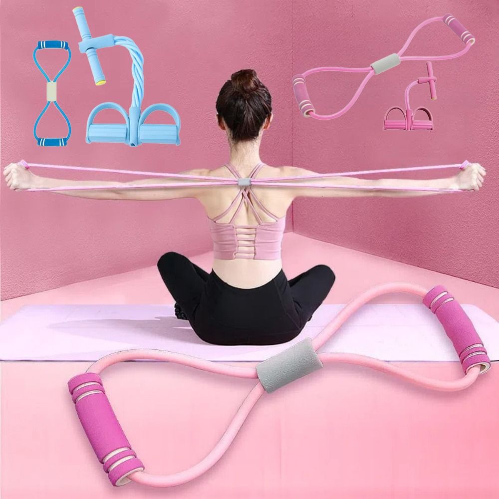 Yoga Fitness At Home - 6개 튜브형 저항 밴드 세트 (폼