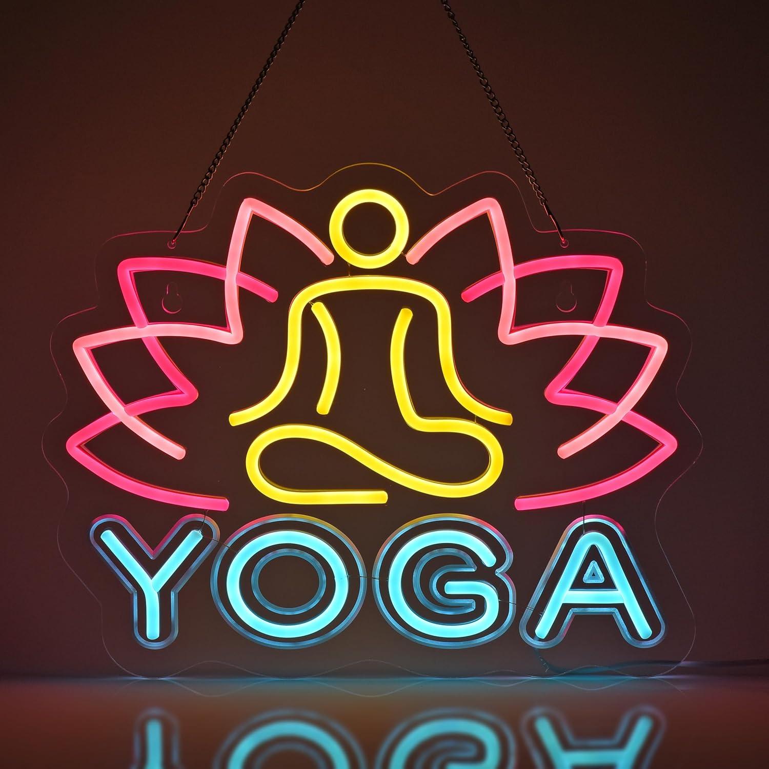 요가 네온사인 네온 조명 벽 장식품 - 가정, 사업장, - Yoga Fitness Room 리뷰 및 가격