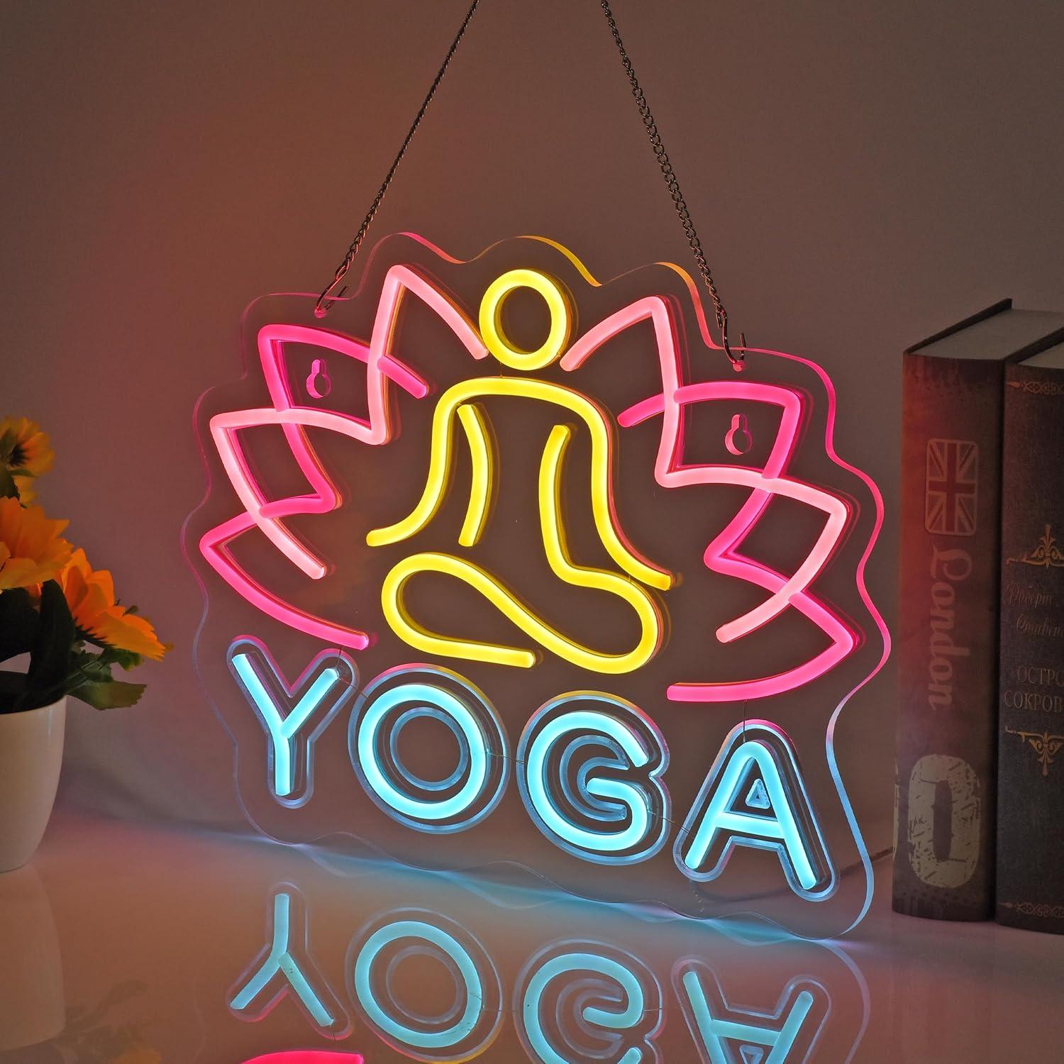요가 네온사인 네온 조명 벽 장식품 - 가정, 사업장, - Yoga Fitness Room 리뷰 및 가격