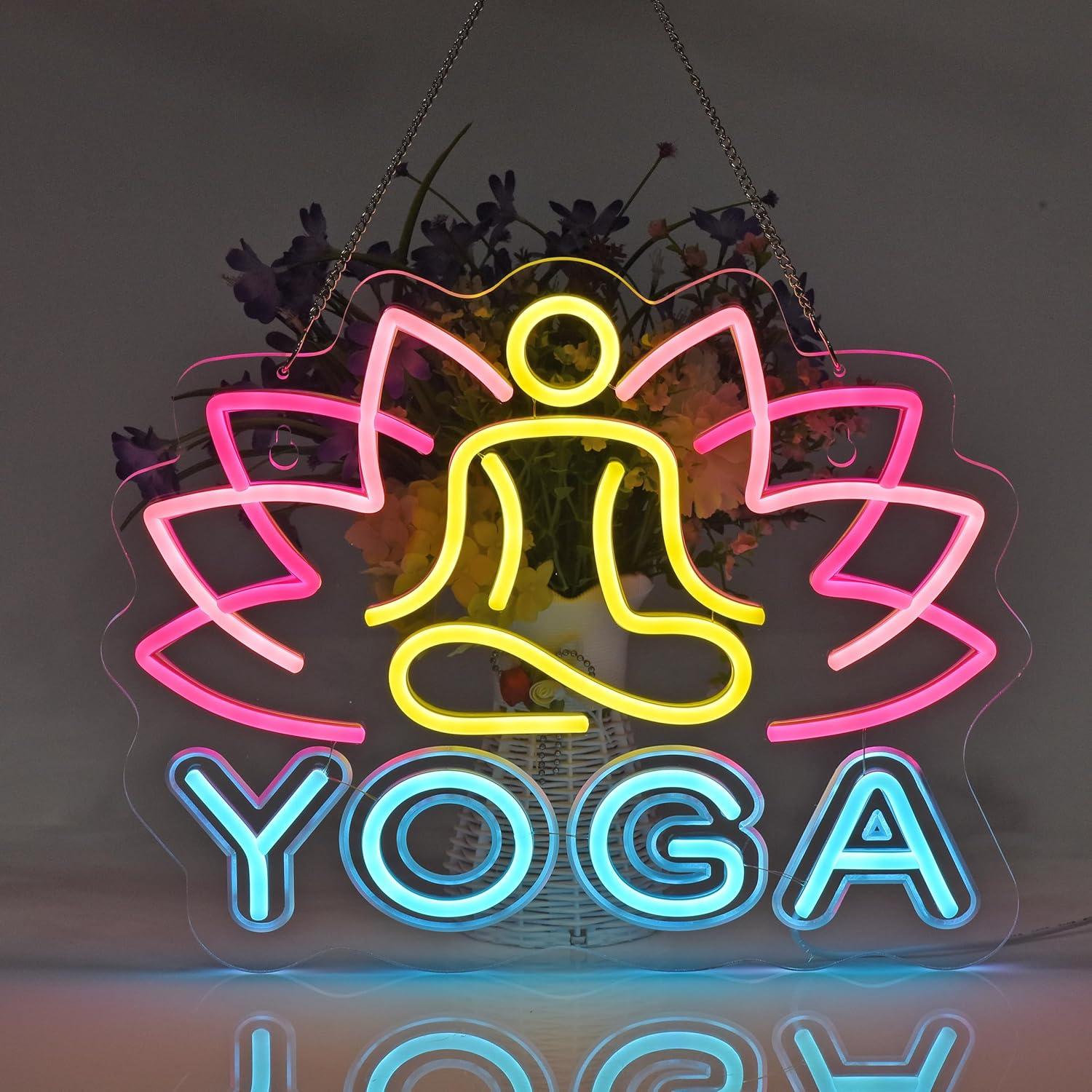 요가 네온사인 네온 조명 벽 장식품 - 가정, 사업장, - Yoga Fitness Room 리뷰 및 가격