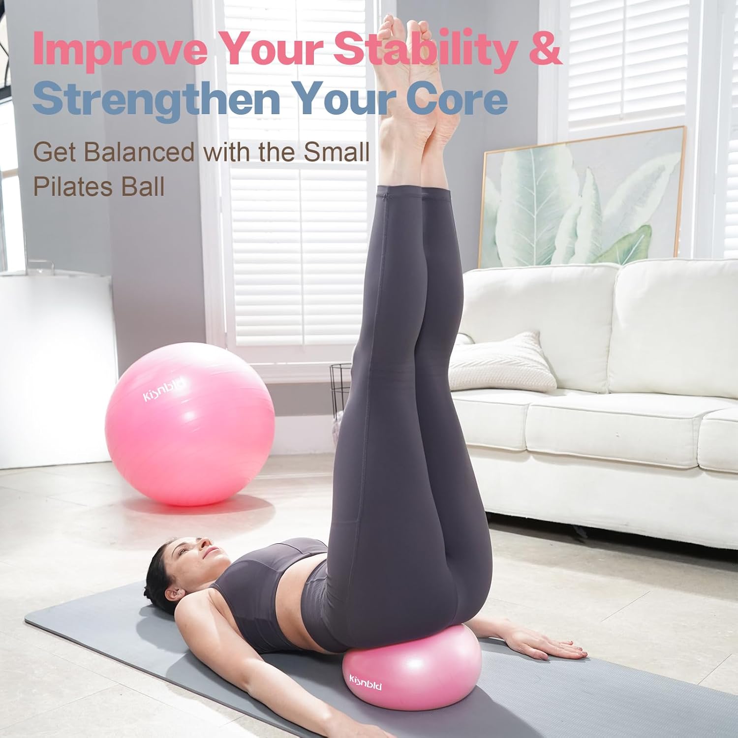소형 운동볼, 9인치 미니 필라테스 볼, 폭발 방지 및 - Yoga Fitness At Home 리뷰 및 가격