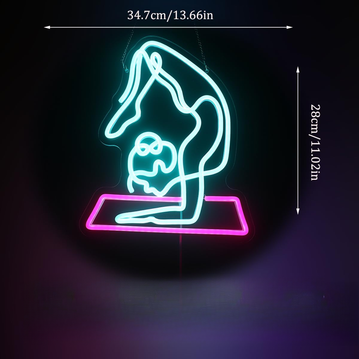 요가 네온사인 디밍 가능한 LED 벽등 피트니스룸 벽  - Yoga Fitness Room 리뷰 및 가격