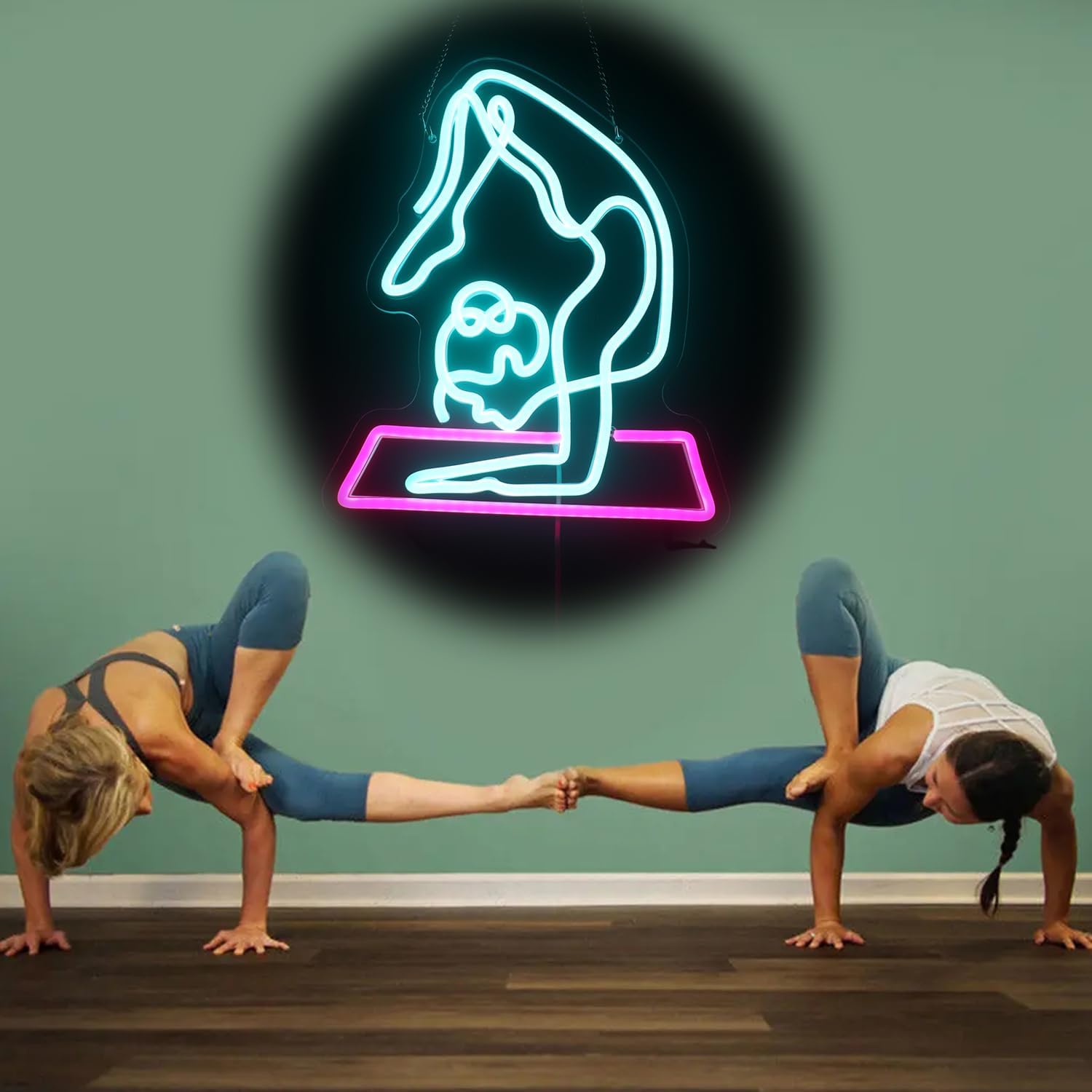 요가 네온사인 디밍 가능한 LED 벽등 피트니스룸 벽  - Yoga Fitness Room 리뷰 및 가격